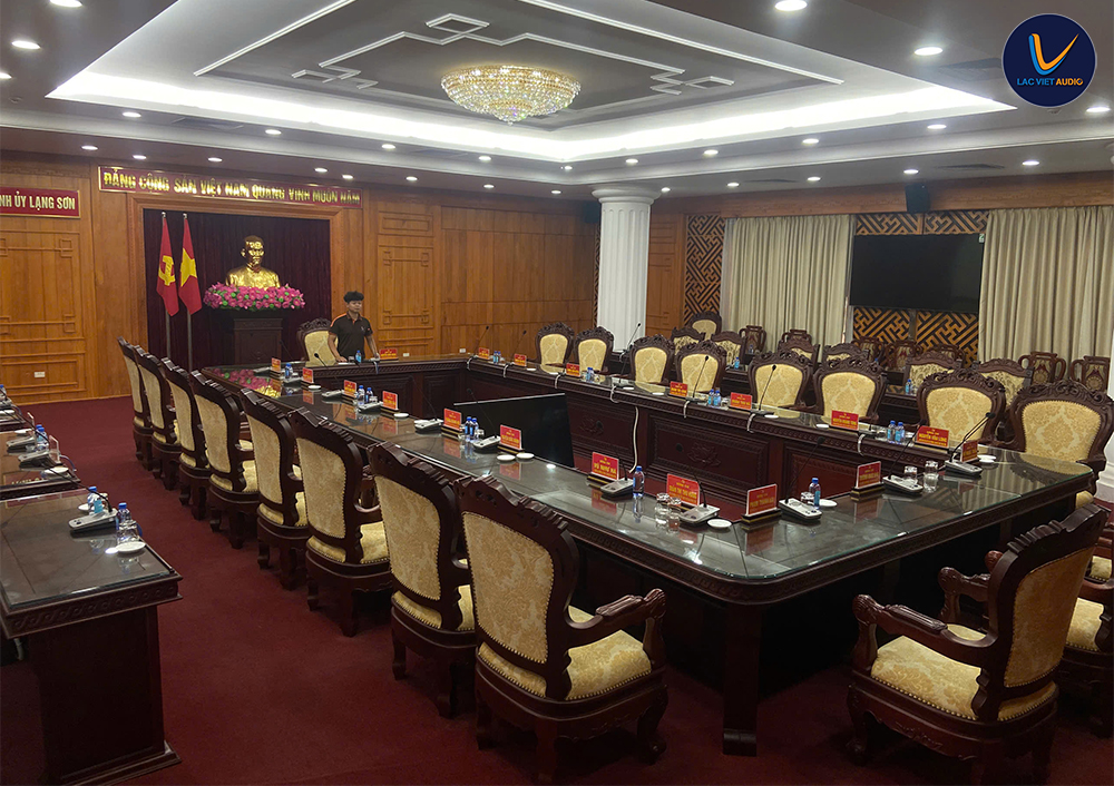 Cấu hình giải pháp âm thanh tại phòng họp Tỉnh Ủy Lạng Sơn
