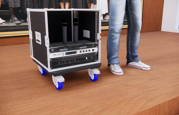 Các thiết bị được sắp xếp gọn gàng trong tủ rack