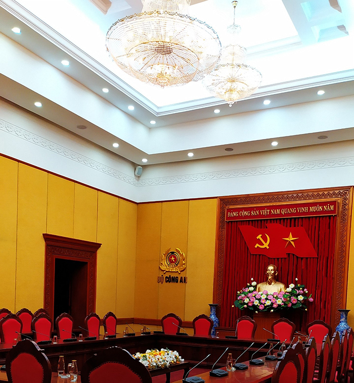 Dự án lắp đặt âm thanh hội nghị tại Bộ Công An