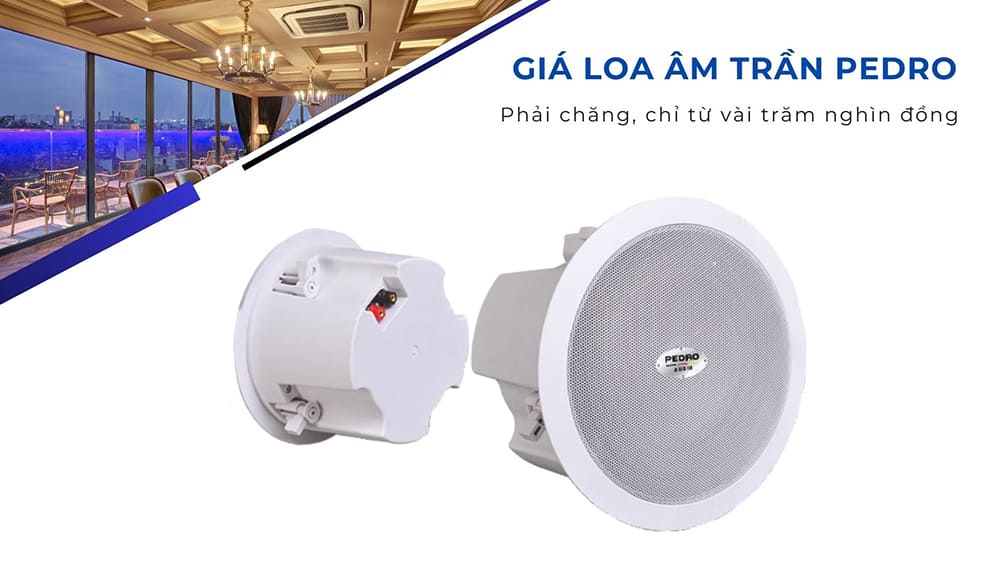 Mức giá loa âm trần PEDRO phải chăng chỉ từ vài trăm nghìn đồng Mức giá loa âm trần PEDRO phải chăng chỉ từ vài trăm nghìn đồng
