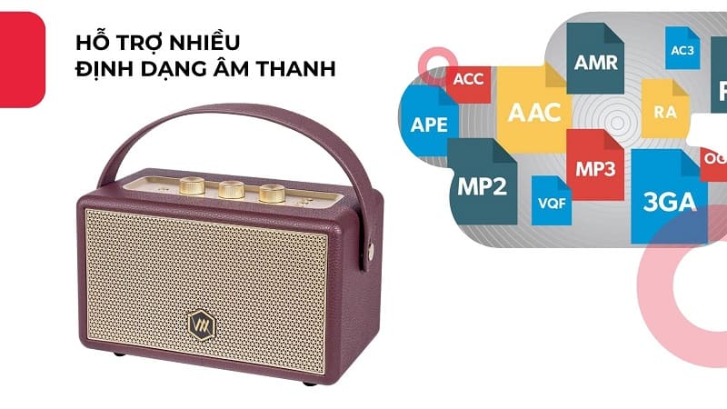 AW-W88 hỗ trợ đa dạng định dạng file âm thanh, bao gồm MP3, WMA, WAV, APE và FLAC