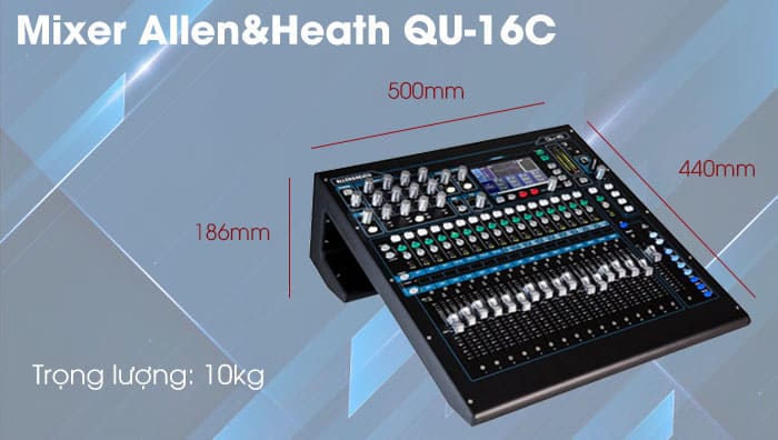 Bàn mixer Allen&Heath QU-16C làm từ chất liệu cao cấp
