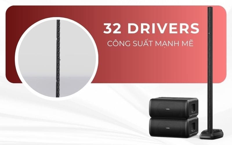 Bose L1 Pro 32 Trang bị tới 32 củ loa, công suất mạnh mẽ