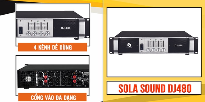 Cục đẩy công suất S.L DJ480 thiết kế đẹp mắt, bền bỉ, dễ sử dụng
