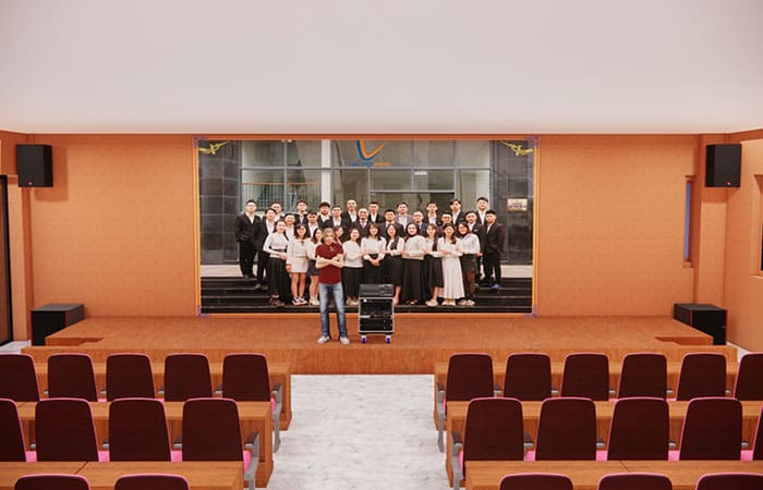 Thiết kế 3D dàn âm thanh hội trường 160 triệu