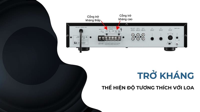  Trở kháng ra thể hiện độ tương thích với loa
