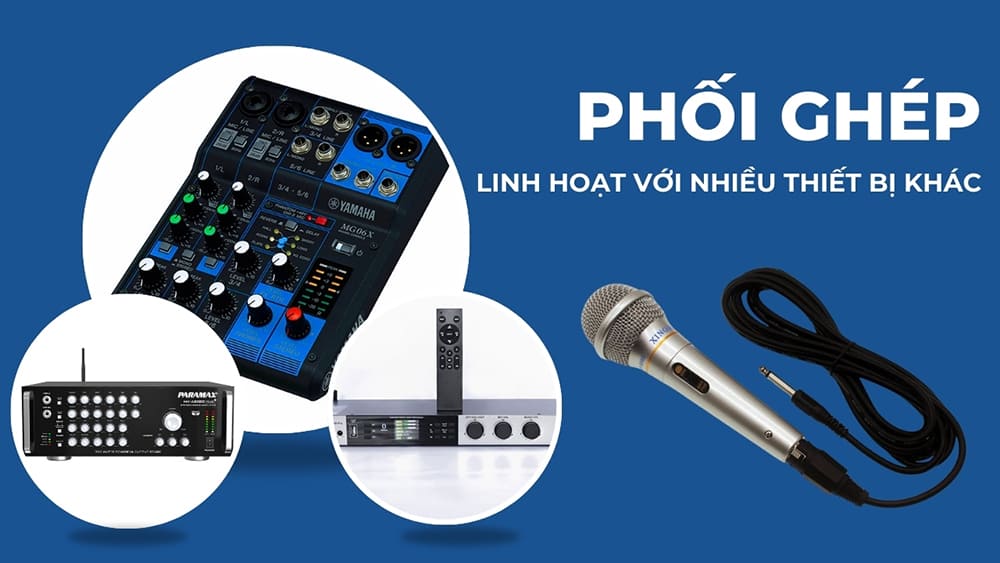 Micro có dây chính hãng phối ghép linh hoạt Micro có dây chính hãng phối ghép linh hoạt