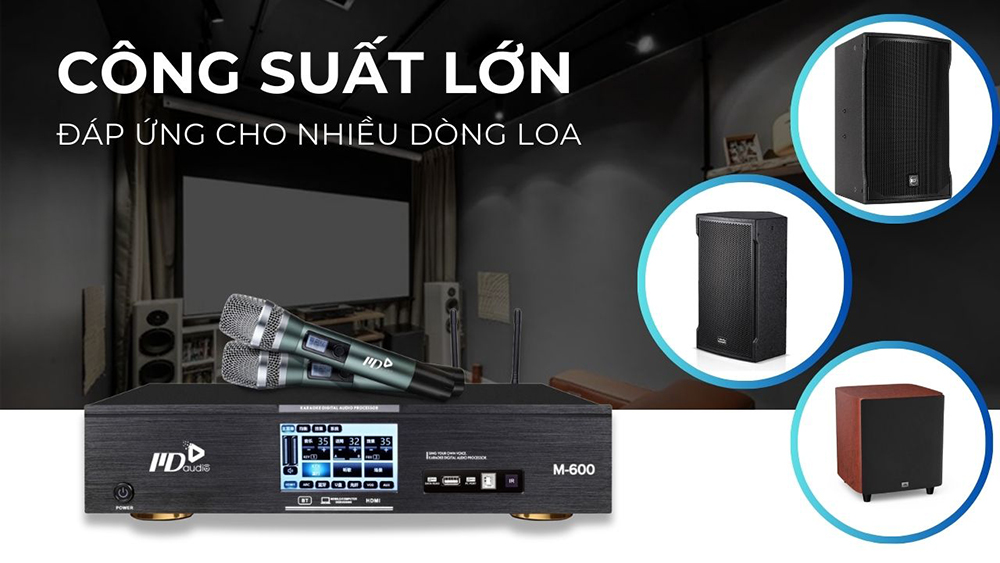 Công suất tương đối lớn đáp ứng nhiều dòng loa