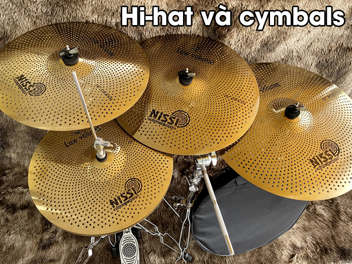 Hi-hat và cymbals được sử dụng phổ biến