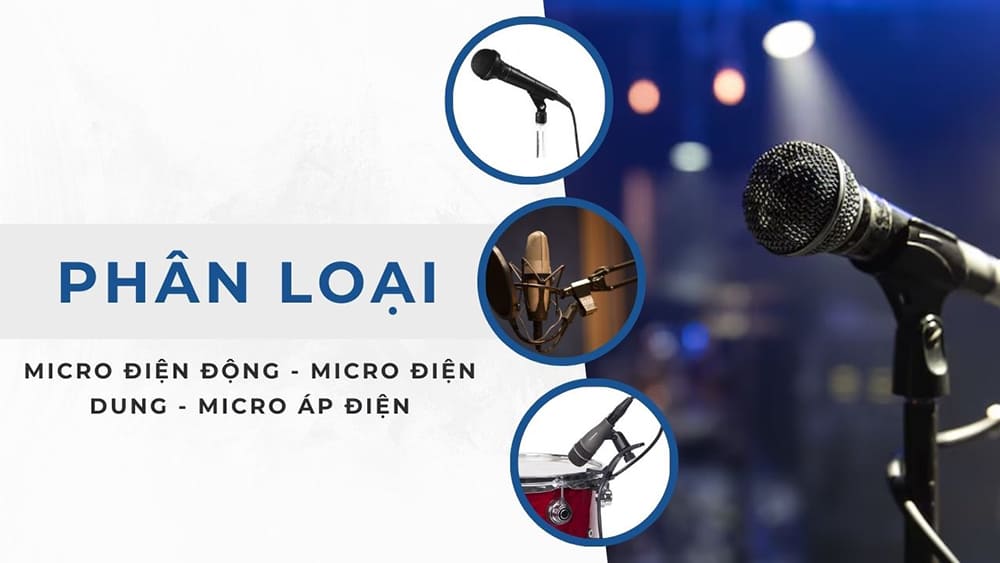 Micro có dây có 3 dòng chính là điện động, diện dung và micro áp điện Micro có dây có 3 dòng chính là điện động, diện dung và micro áp điện
