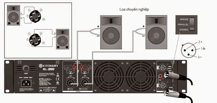Hệ thống 70V sử dụng đấu nối song song