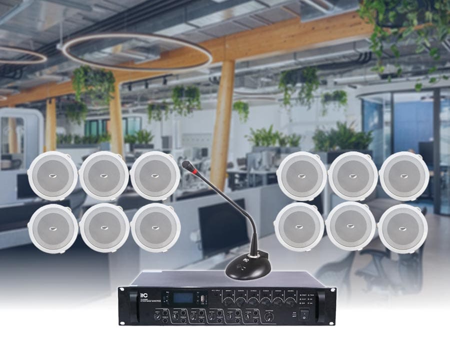 Âm thanh văn phòng có diện tích 400m2 - có phân 6 vùng