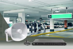 Cấu hình âm thanh chung cư lắp cho khu vực để xe, tầng hầm