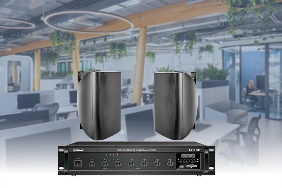Hệ thống âm thanh văn phòng có diện tích 100–150m²