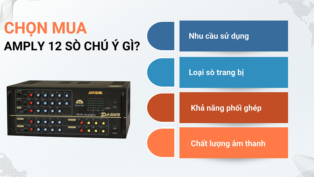 Chọn mua amply 12 sò cần chú ý tới nhu cầu, loại sò sử dụng, khả năng phối ghép và chất âm