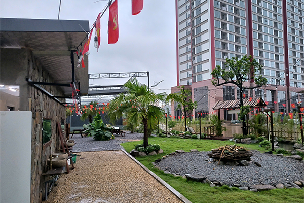 Dự án âm thanh sân vườn nghe nhạc Quán Cafe sân vườn Long Biên