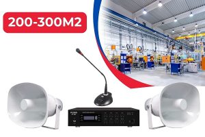 Âm thanh nhà xưởng diện tích 200 – 300m2