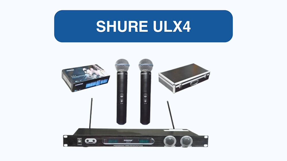 Micro không dây dưới 2 triệu Shure ULX4: Giá 1.750.000 đồng