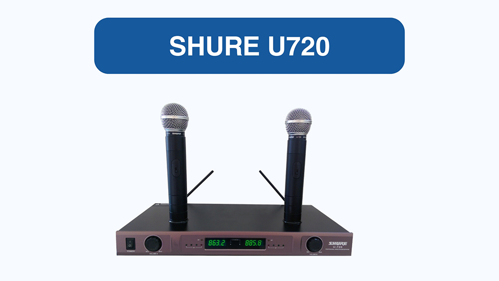 Micro không dây dưới 2 triệu Shure U720: Giá 1.600.000 đồng
