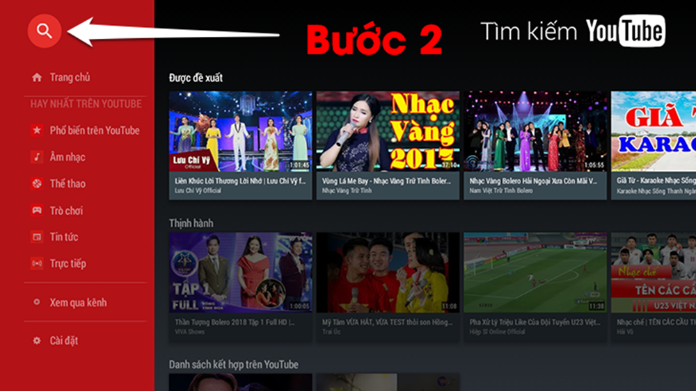 Bước 2: Tìm kiếm bài hát