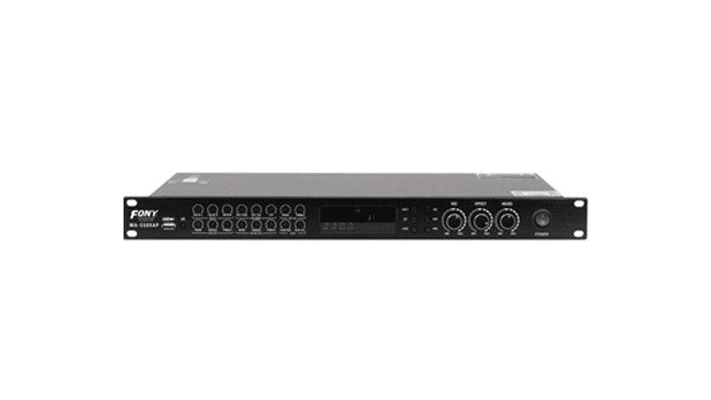 Chất lượng âm thanh của FONY MA-5500AP có thể cảm nhận qua độ méo hài tổng chỉ 0,015% cùng tỷ lệ nhiễu < -85dB