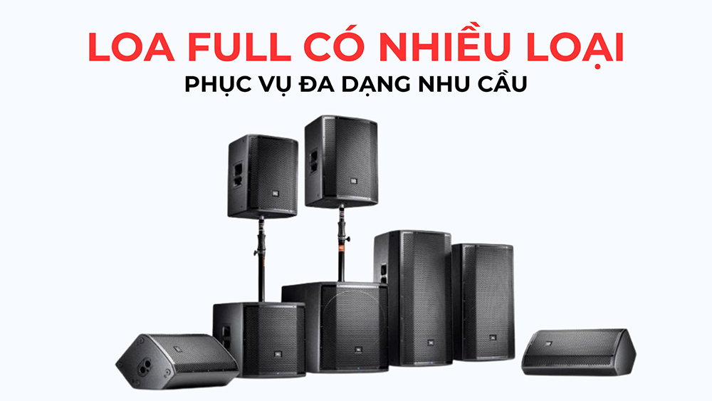 Loa full range có nhiều loại khác nhau phục vụ nhu cầu của người dùng