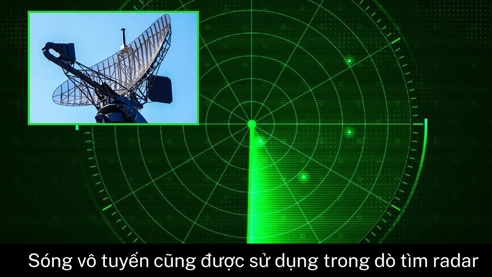 Sóng vô tuyến cũng được sử dụng trong dò tìm radar