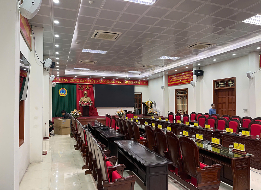 Toàn cảnh hệ thống âm thanh hội nghị của Tòa án