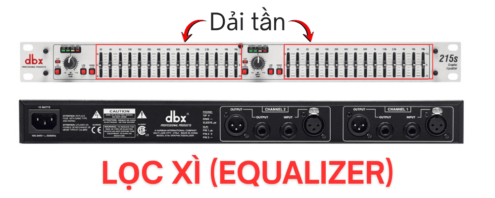Lọc xì hay equalizer cho phép người dùng can thiệp sâu hơn vào các dải tần để âm thanh ra loa được hài hòa, chuyên nghiệp hơn Lọc xì hay equalizer cho phép người dùng can thiệp sâu hơn vào các dải tần để âm thanh ra loa được hài hòa, chuyên nghiệp hơn