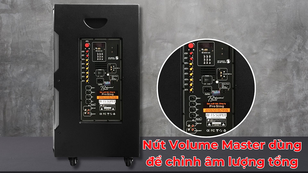Nút Volume Master dùng để chỉnh âm lượng tổng Nút Volume Master dùng để chỉnh âm lượng tổng