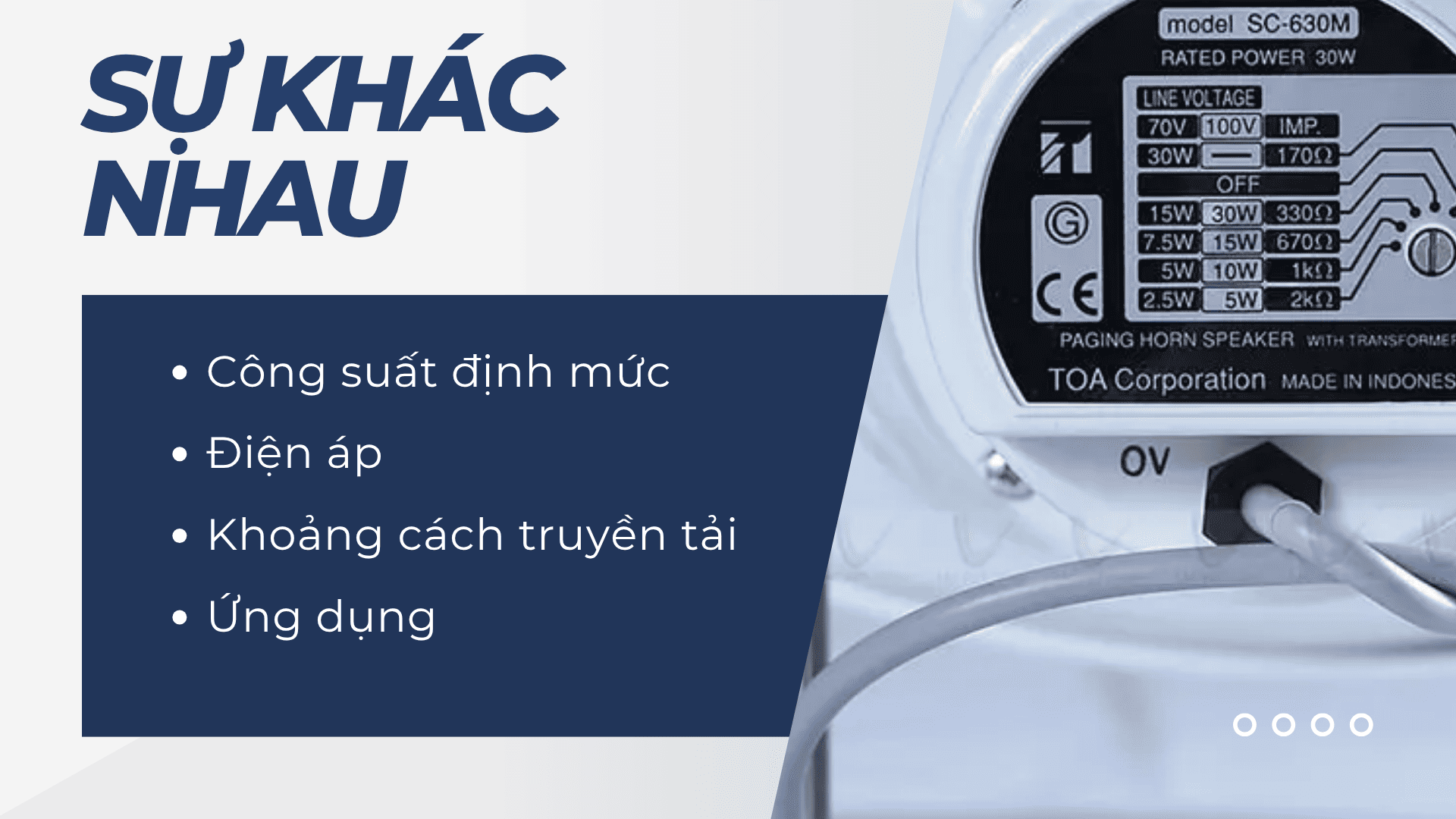 Sự khác nhau giữa loa truyền thanh có biến áp và không có biến áp vè mặt kỹ thuật