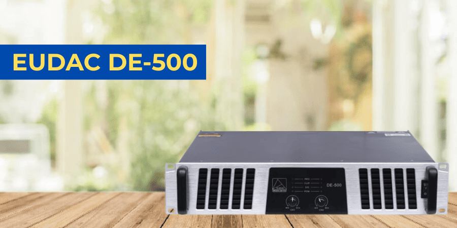 Cục đẩy 2 kênh mini cao cấp EUDAC DE-500 cho râm thanh căng tròn và chân thực