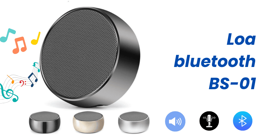 Loa bluetooth mini có mic BS-01 hiện đại, âm thanh hay, khả năng kết nối bluetooth mạnh mẽ