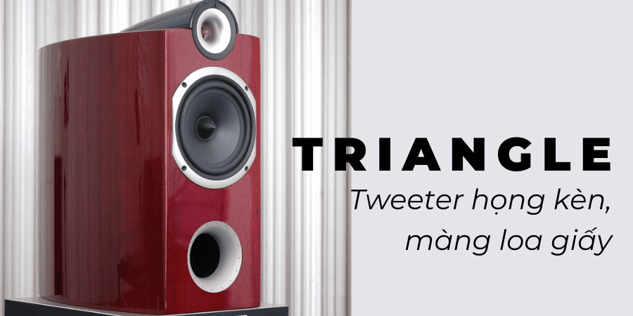 Thương hiệu Triangle đi đầu trong thiết kế củ loa với driver tweeter họng kèn, màng loa màn giấy sợi cellulose