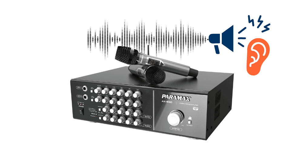 Khắc phục amply karaoke bị sôi bằng cách giảm Volume, Gain và kết hợp khắc phục tín hiệu bị nhiễu