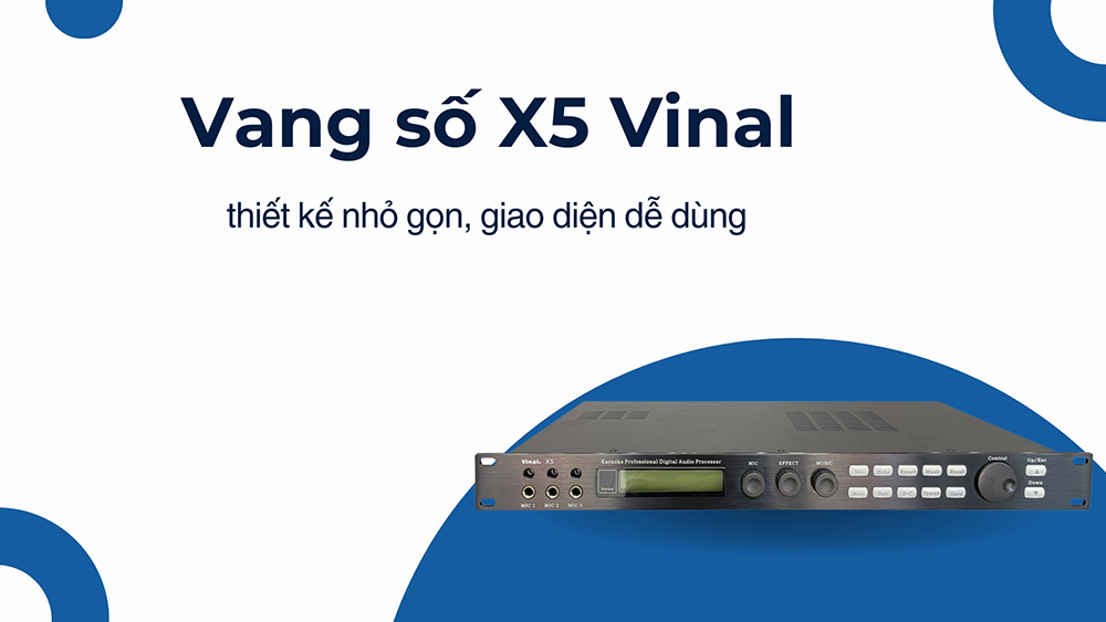 Vang số X5 Vinal có thiết kế nhỏ gọn, giao diện dễ dùng