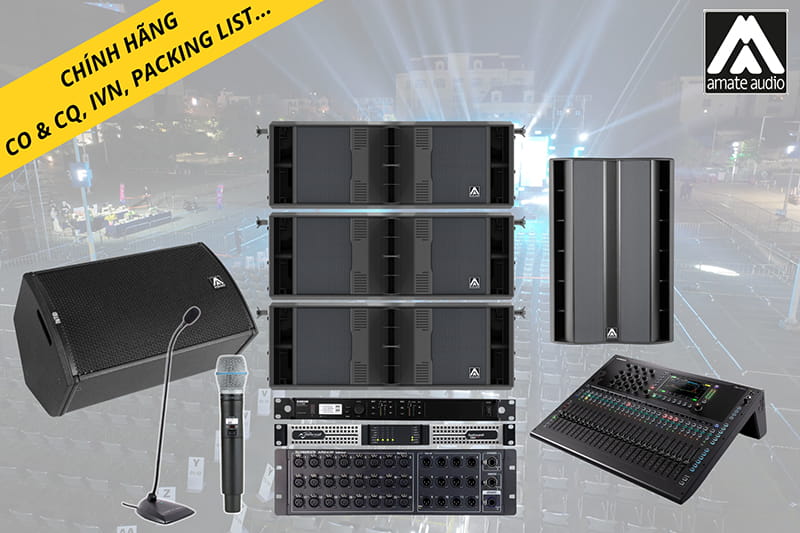 Cấu hình âm thanh hội trường AMATE 400-500m2