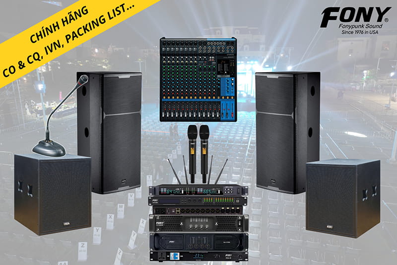 Cấu hình âm thanh hội trường FONY 180-220m2