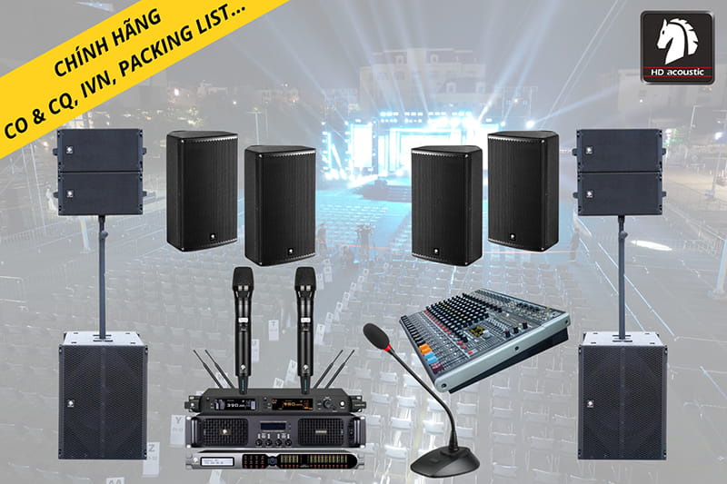 Cấu hình âm thanh hội trường HD 200-300m2