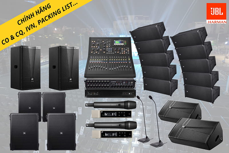 Cấu hình âm thanh hội trường JBL 400-600m2