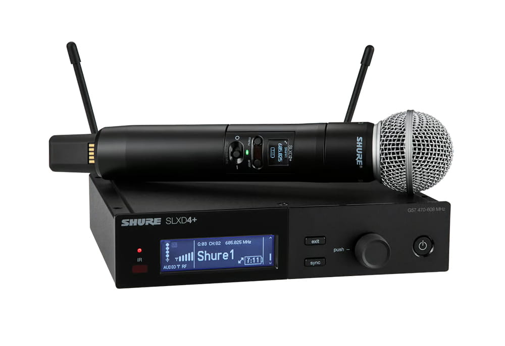 Micro Shure SLXD24+A/58-G66 là sự kết hợp giữa đầu thu SLXD4+ và micro cầm tay SLXD2 capsule SM58