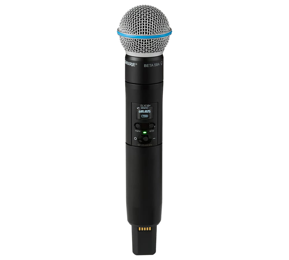 Hệ thống micro Shure SLXD24+A/B58-G66 sử dụng công nghệ digital 24-bit kết hợp dải động lớn hơn 118dB