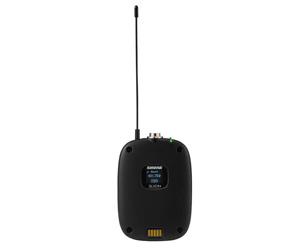 Micro cài áo Shure SLXD14+A/85M-G66 xử lý tốt những biến động âm lượng nhờ dải động 118dB Micro cài áo Shure SLXD14+A/85M-G66 xử lý tốt những biến động âm lượng nhờ dải động 118dB