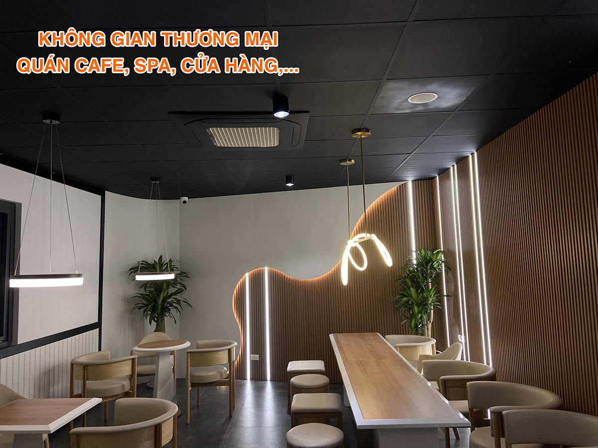 Với không gian thương mại, loa dùng để phát thông báo, nhạc nền
