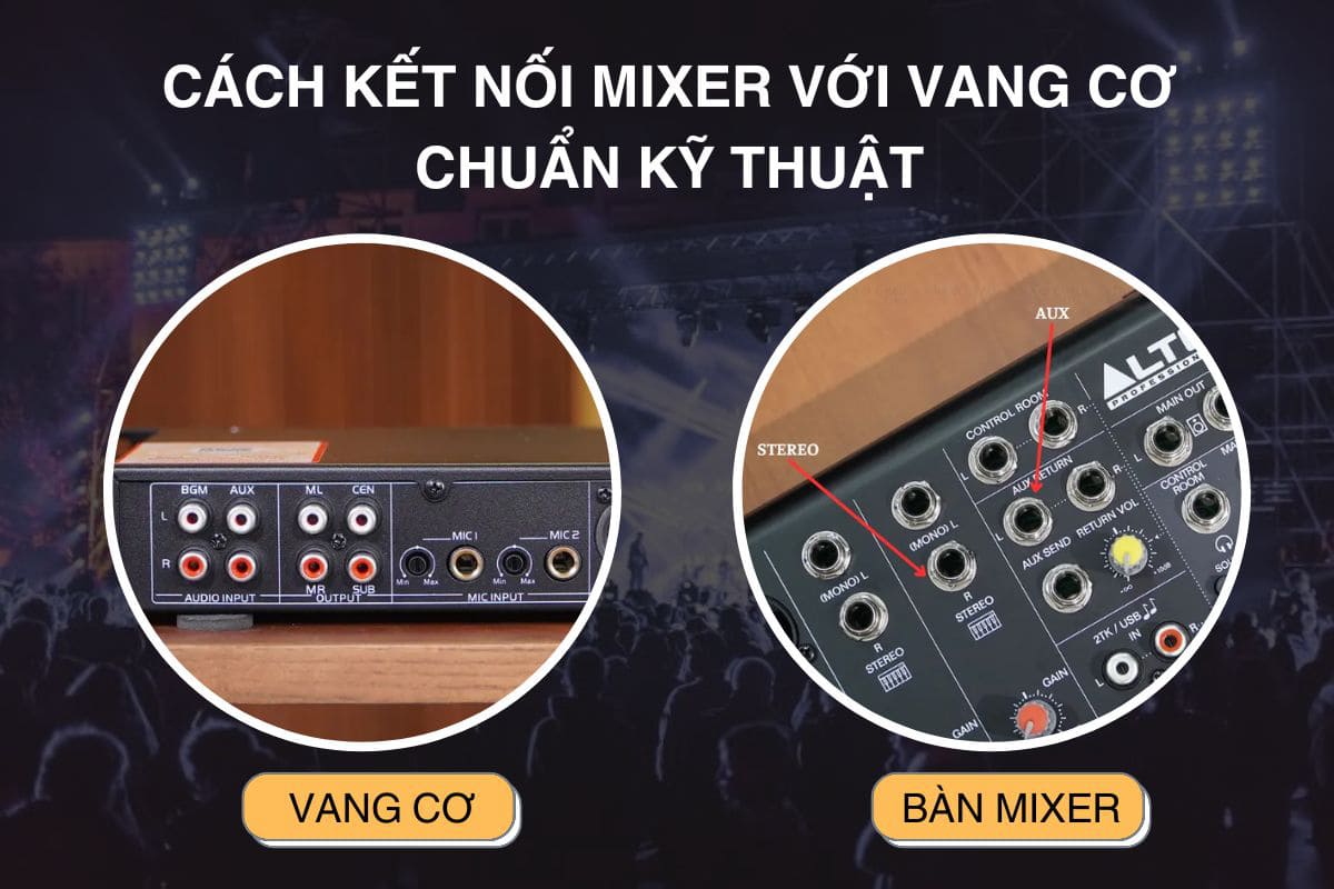Cách kết nối mixer với vang cơ chuẩn kỹ thuật Cách kết nối mixer với vang cơ chuẩn kỹ thuật