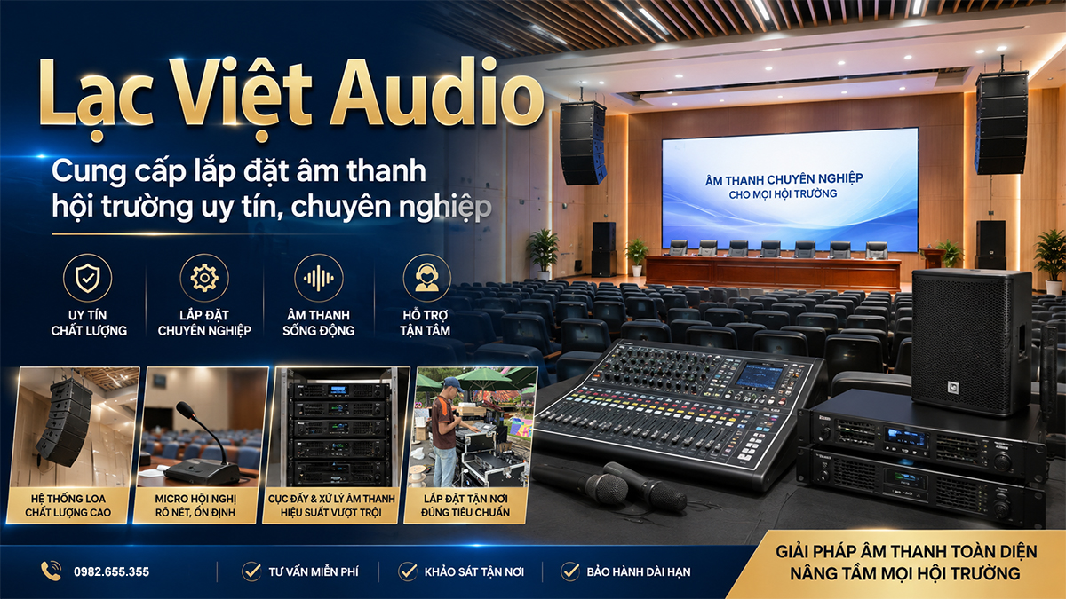 Lạc Việt Audio - Đơn vị lắp đặt âm thanh hội trường chuyên nghiệp uy tín hàng đầu hiện nay