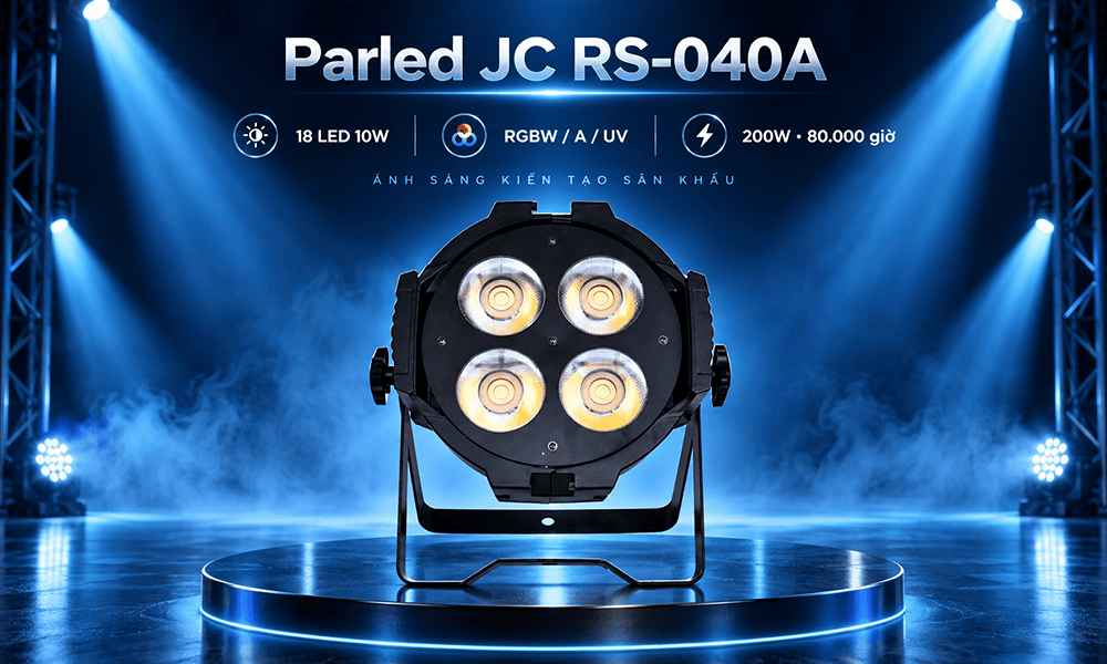 Hệ thống 18 LED 10W cho khả năng tạo màu đa dạng