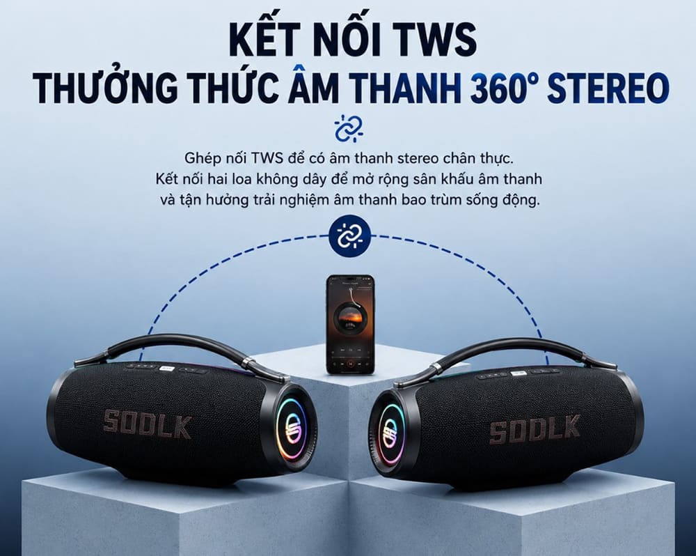 Khả năng kết nối là một trong những ưu điểm nổi bật của loa SODLK